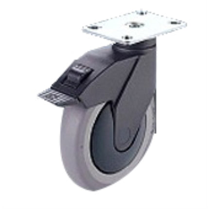 KYUNGCHANG Hospital Caster 6050BK, Swivel Brake, 6" CASTER 6BK(32 (15ea)(6)polyurethane wheel width32MM