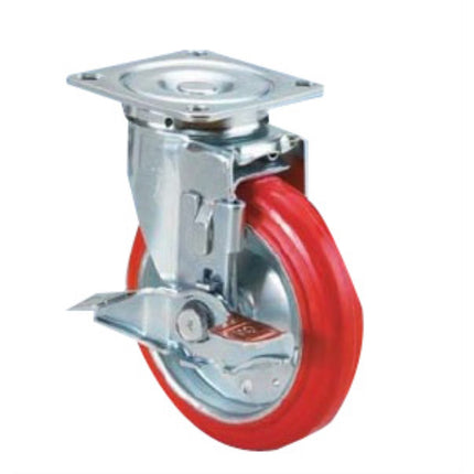 KYUNGCHANG Medium-Duty Caster 3260BK, Brake, Standard, 6" CASTER 6BK(40