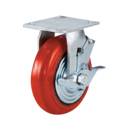 KYUNGCHANG Medium-Duty Caster 4330BK, Brake, Economy, 3" CASTER 3BK(38