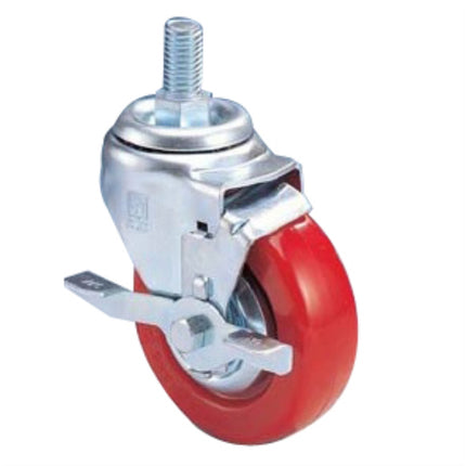 KYUNGCHANG Light-Duty Caster 2030BK, Brake, Economy, Bolt-Type, B3, 3" CASTER 3BK B3(32