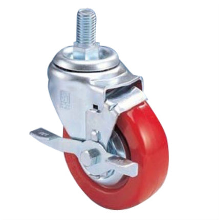 KYUNGCHANG Light-Duty Caster 2040BK, Brake, Economy, Bolt-Type, B3, 4" CASTER 4BK B3(32