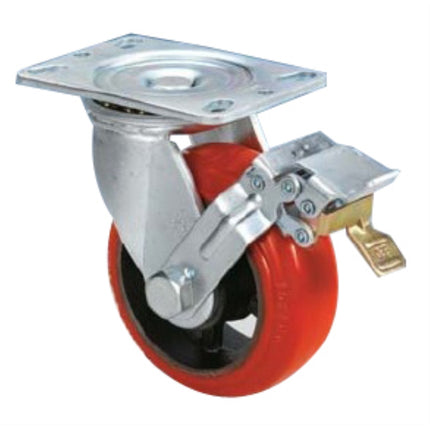 KYUNGCHANG Medium-Duty Caster 4280BK, Brake, Economy, 8" CASTER 8BK(60