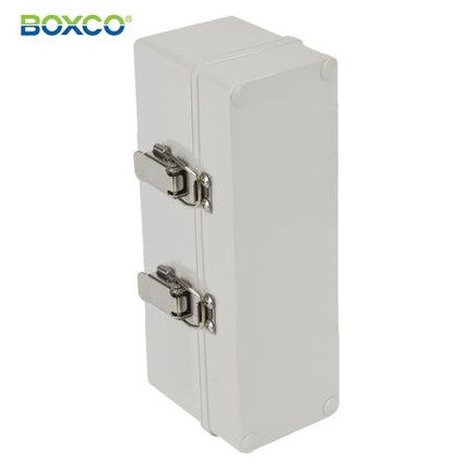 BOXCO Terminal Box, Plastic Enclosure, Hinge Type, ABS, Gray Cover BC-AGH-082507