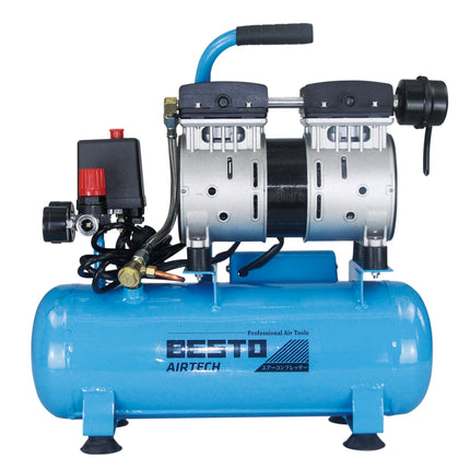 BESTO Low-Noise Air Compressor (Oilless Type) AT-1010LN 1HP 8L 48dB 16.5Kg 480x180x480 1COUPLER per min95L