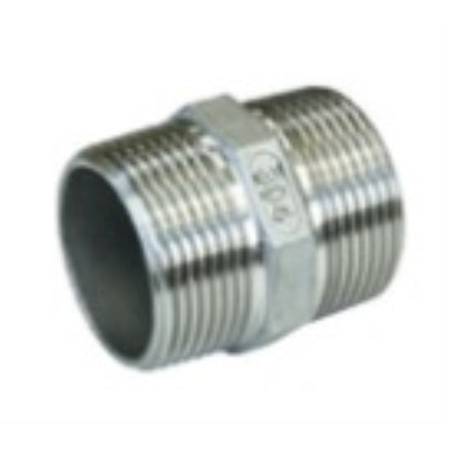 SANG-A Stainless Steel Fitting (K), Hex Nipple SA-SN6 1/4 8A (x20 pack)