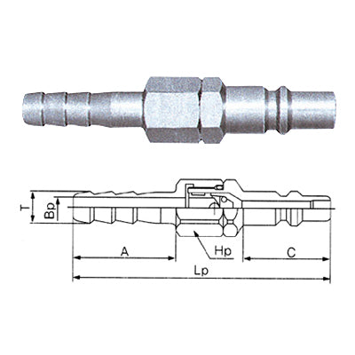 NITTO Mini Coupler BSBM 35-PHB BSBM/35PHB(flashback arrestor) 5/16hose use acetylene use