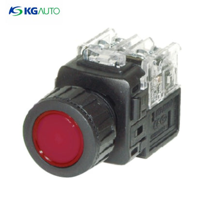 KG AUTO Push Button Switch, Illuminated, Ø25mm, Red, Momentary, KGX-CMD22R, DC 12V/24V 2a2b