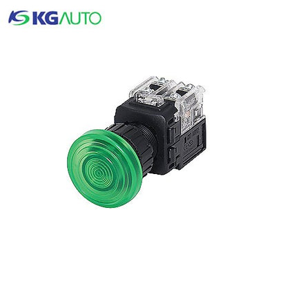 KG AUTO Emergency Stop Switch, Ø30, Illuminated, Yellow, KGEX-Y4BD21Y, 12V 24V DC 1a1b