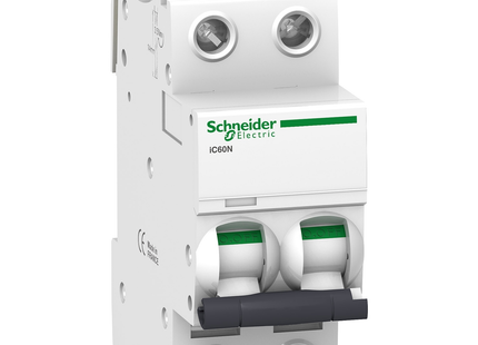 Schneider Electric Miniature circuit breaker , Acti9 iC60N, 2P, 2 A, C curve, 6000 A (IEC 60898-1), 50 kA (IEC 60947-2) A9F74202