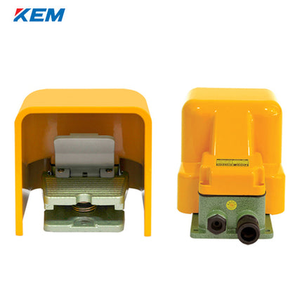 KEM Foot Switch, Die-Cast, Safety Lever Type, 2-Gang KF-121PS