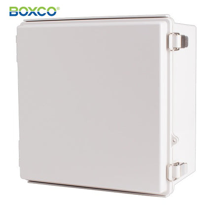BOXCO Terminal Box, Plastic Enclosure, Hinge Type, ABS, Gray Cover BC-AGP-303018