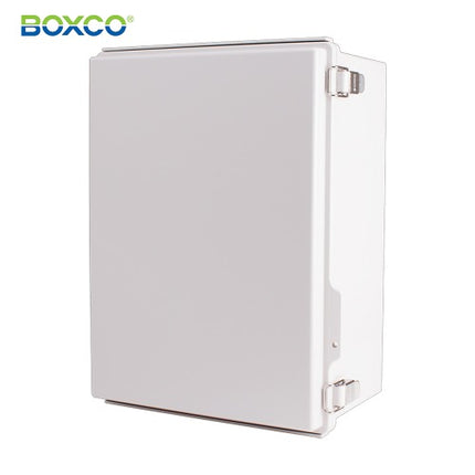 BOXCO Terminal Box, Plastic Enclosure, Hinge Type, ABS, Gray Cover BC-AGP-304018