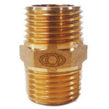 SANG-A Brass Fitting, Hex Nipple SA-BNN6 1 1/2 1 1/2 (x4 pack)