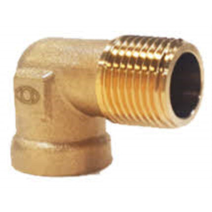 SANG-A Brass Fitting, Male/Female Elbow SA-BNMFL 1/2 1/2 (x5 pack)