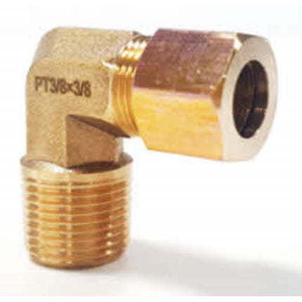 SANG-A Brass Fitting, Ring Male Elbow SA-BNRL 3/8-1/2 3/8-1/2 (x25 pack)