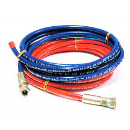 JISAN Ultra High-Pressure Paint Hose (Steel Core) JS-PH10(3/8 steel-core type,ID 15.4 / OD 3/8, length 10m,blue
