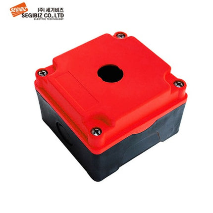 SEGIBIZ Push Button Box, Plastic, 1-Hole, Ø25, 70 mm, Red SG-PB-250170R
