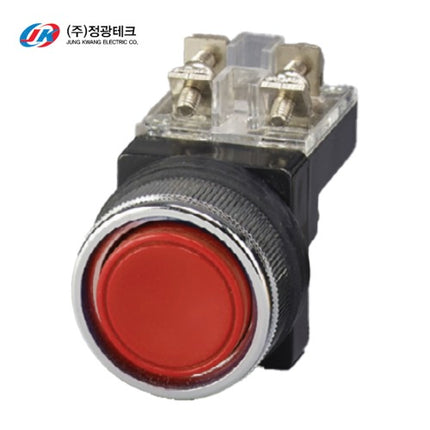 JUNGKWANGTECH Push Button Switch, Non-Illuminated, Ø30mm, Red, 1a1b JK-40-30-R-1