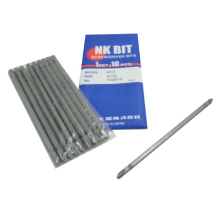 NK Screwdriver Bit NK12 1X110(H thickness6.35mm,length 110mm,high strength (x10 pack)