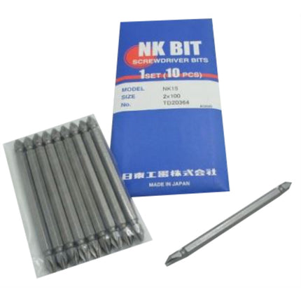 NK Screwdriver Bit NK15 2X150 thickness6.35mm,length 150mm (x10 pack)