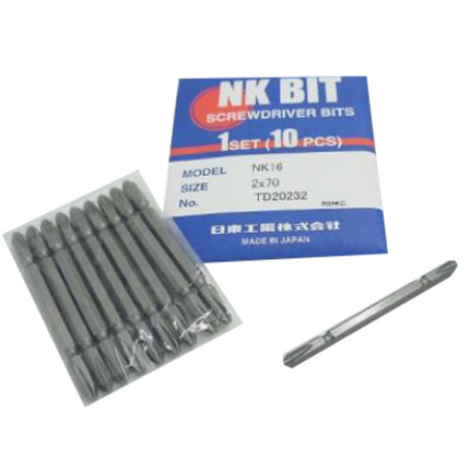 NK Screwdriver Bit NK16 1X70 thickness5mm,length 70mm (x10 pack)