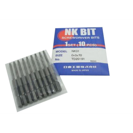 NK Screwdriver Bit NK31 1X4X120 thickness5mm,length 120mm (x10 pack)