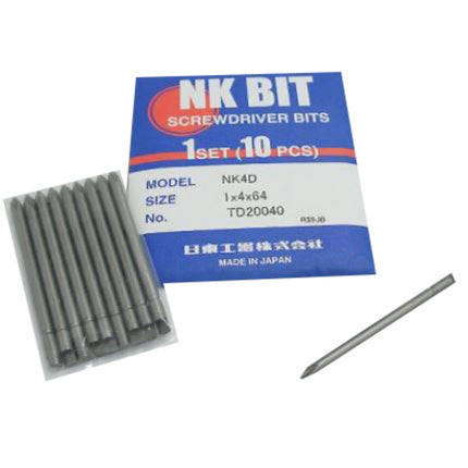 NK Screwdriver Bit (Part 3) NK4D 1X4X44 3.5*44mm (x10 pack)