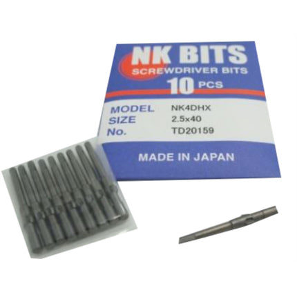 NK Screwdriver Bit (Part 3) NK4DHX 1.5X40 NK4DHX 1.5X40 (x10 pack)