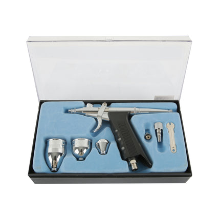 BESTO AIRTECH Airbrush AT-116A gravity feed ,nozzle,needle 0.3mm,cup capacity 2,7,13 cc, spanner,working pressure 15~50PSI,single-action trigger,air adjustable