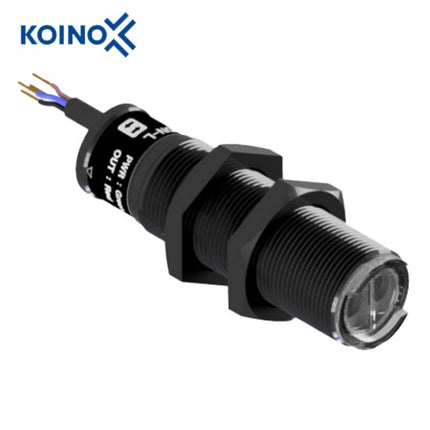 KOINO Photoelectric Sensor, Cylindrical, Ø18, Retroreflective, NPN Type, KPS-ORN-LF