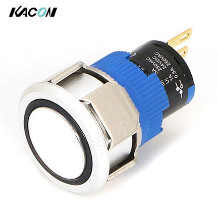 KACON Push Button Switch, Non-Illuminated, Momentary, Ø20mm, 1C, White K16-241W