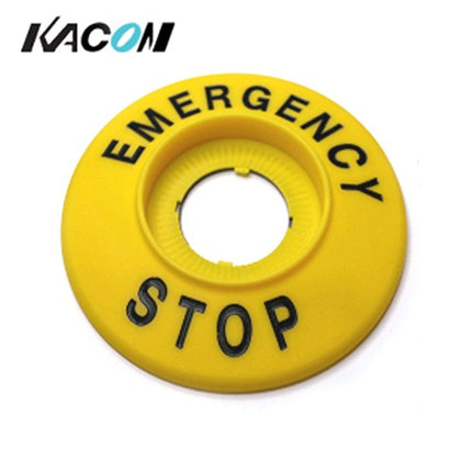 KACON Emergency Stop Switch Nameplate (Pack of 20) HP118B