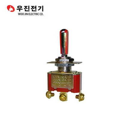 WOOJIN Toggle Switch, Maintained, Red Handle WJT-3310CFR