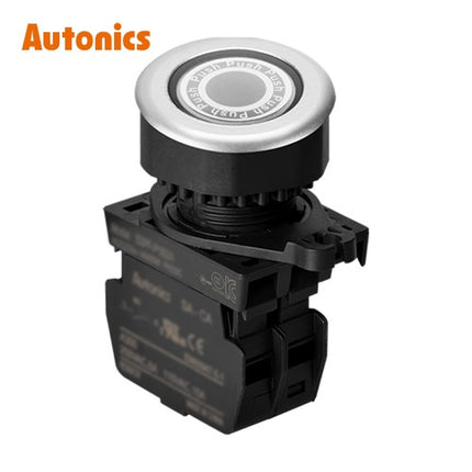 AUTONICS Push Button Switch, LED Illuminated, Ø30, White, A1 LED AC S3PF-P3WALM