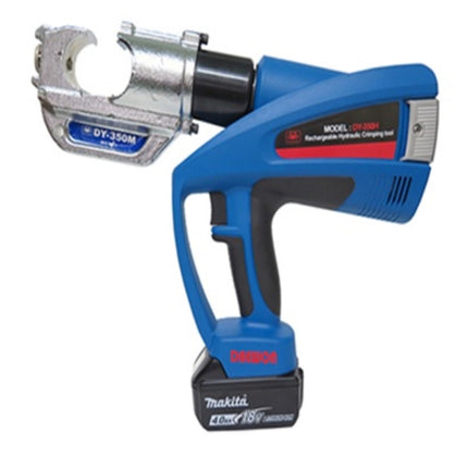 DAEWON Cordless Hydraulic Crimper DY-350E output12.2T,stroke 31mm,16~300SQ,7.1KG(Makita-type battery compatible) [794-0119]