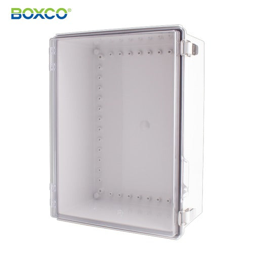 BOXCO Terminal Box, Plastic Enclosure, Hinge Type, ABS, Transparent Cover BC-ATP-304018