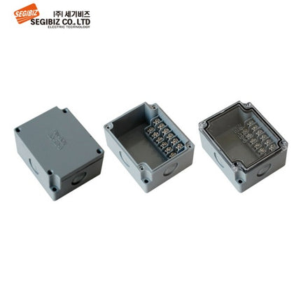 SEGIBIZ Terminal Box, Plastic Pin Box, Gray SG-TB-6PTG
