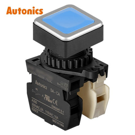 AUTONICS Push Button Switch, Non-Illuminated, Momentary, Ø30mm, Blue, 1a1b SQ3PFS-P1BABM