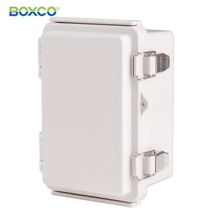 BOXCO Terminal Box, Plastic Enclosure, Hinge Type, ABS, Gray Cover BC-AGP-101508
