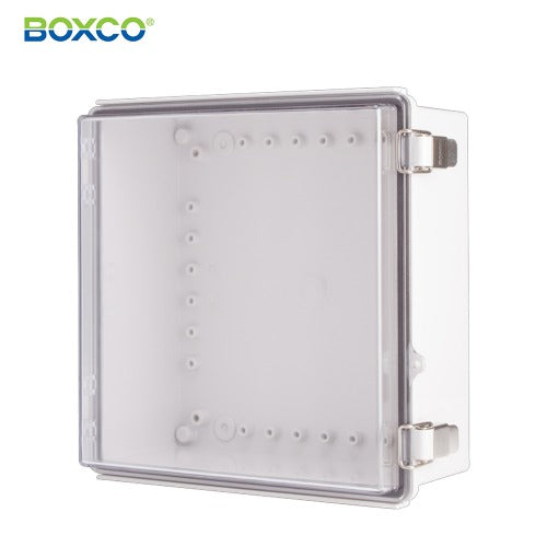 BOXCO Terminal Box, Plastic Enclosure, Hinge Type, ABS, Transparent Cover BC-ATP-282813