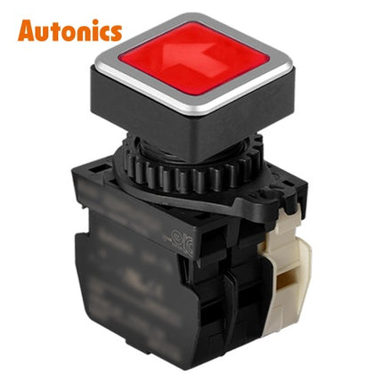 AUTONICS Push Button Switch, Illuminated, Momentary, Ø30mm, Red, A1 B1, DC SQ3PFS-P3RUABDM