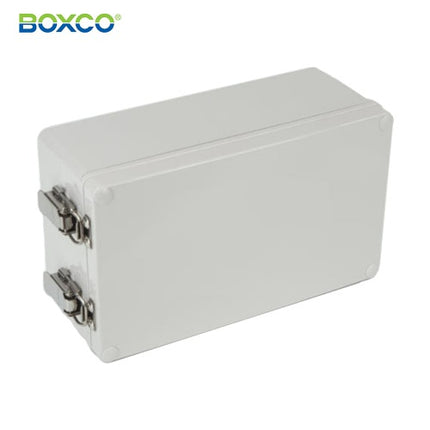 BOXCO Terminal Box, Plastic Enclosure, Hinge Type, ABS, Gray Cover BC-AGH-251513