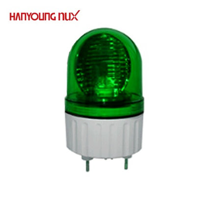 HANYOUNG Rotating Warning Light, LED, Round Cap, Rotating Illumination, Ø84mm, Green, AC110-220V T084-PAA11G-D