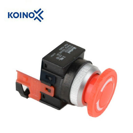KOINO Push Button Switch, Non-Illuminated, Ø25mm, Red, 1b Contact KPB25ER-01R