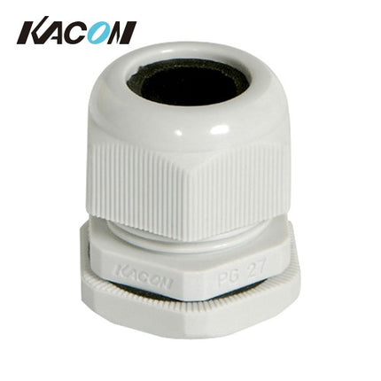 KACON Cable Gland, Cord Lock Connector, White (Pack of 50) KA-PG27W