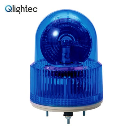 QLIGHT Rotating Warning Light, Buzzer Type, Bulb Type, Reflector, Blue, DC12V S125R-BZ-12-B