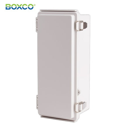 BOXCO Terminal Box, Plastic Enclosure, Hinge Type, ABS, Gray Cover BC-AGP-112610