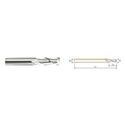 YG-1 WIDE-CUT Carbide End Mill 2F WCE2-100-60 10X10X60X110 (E5D7810060)