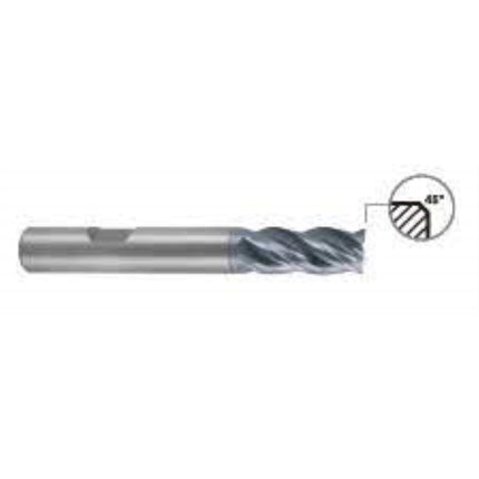YG-1 V7 PLUS 4-Flute Corner 45° Square, Plain Shank VCE4-040-45º-PS D4.0X6X8X54 (GMF52040)