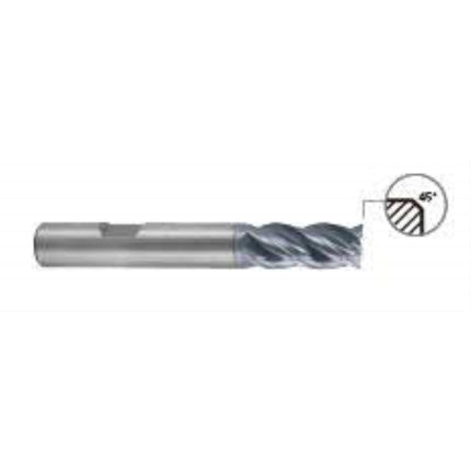 YG-1 V7 PLUS 4-Flute Corner 45° Square, Plain Shank V7CE4-050-45º-PS D5.0X13X6X57 (GMF56050)